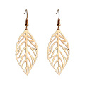 Shangjie OEM Anillo Retro hollow metal leaves gold stud earing trendy earrings 2021 exaggerated earrings